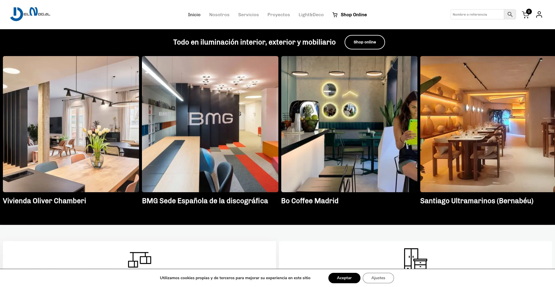 Website screenshot of Delnogal.com