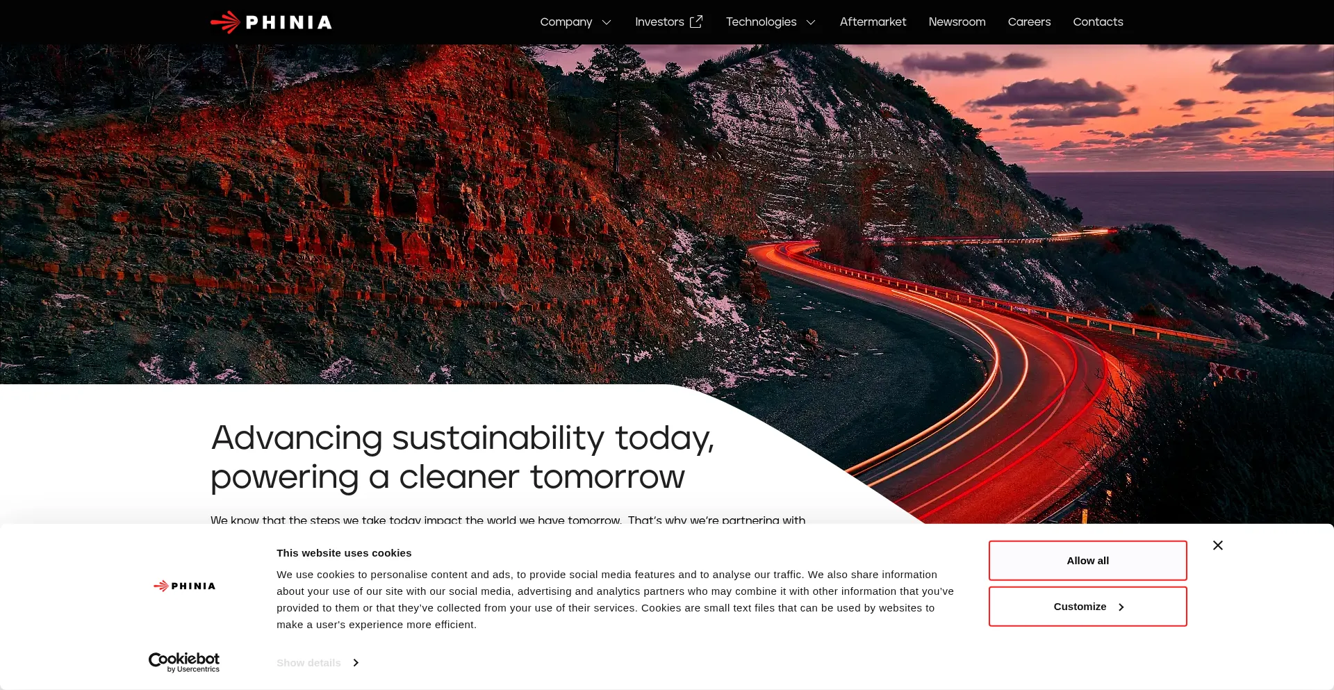 Website screenshot of Delphi.com