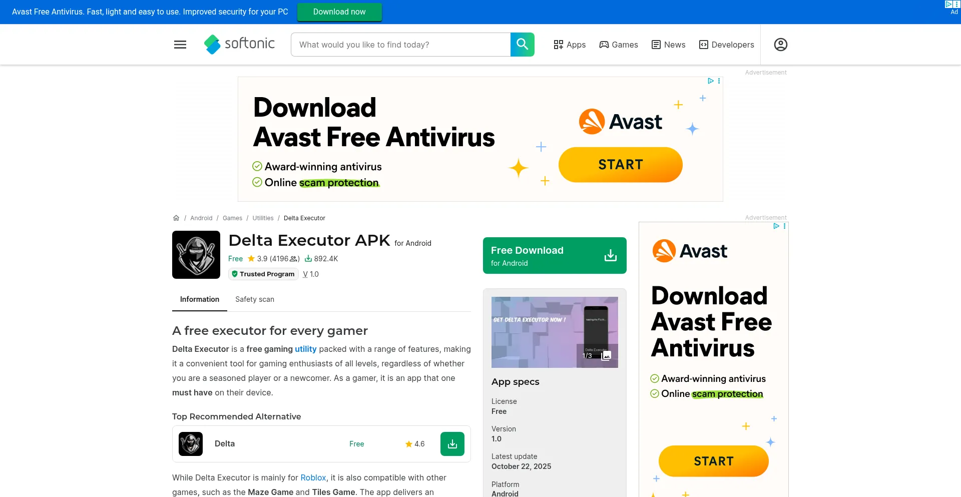 Delta-executor.en.softonic.com