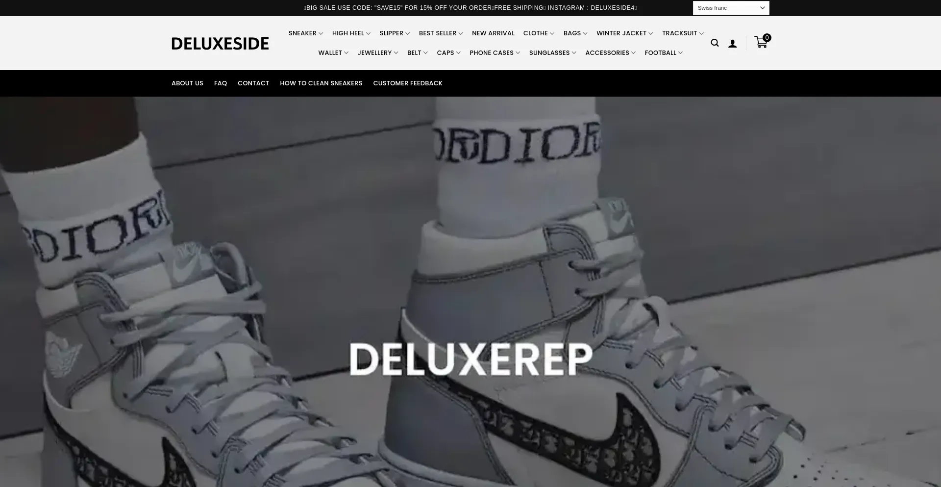 Website screenshot of Deluxeside.com