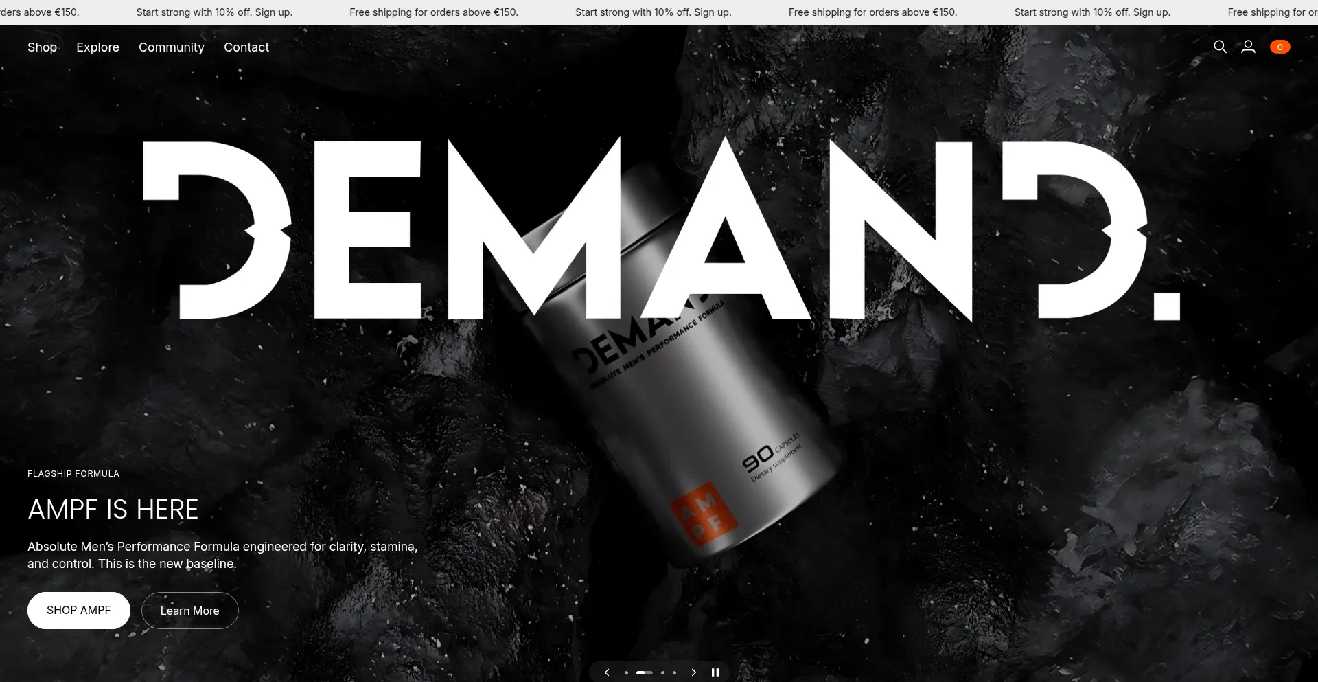 Website screenshot of Demand-official.com