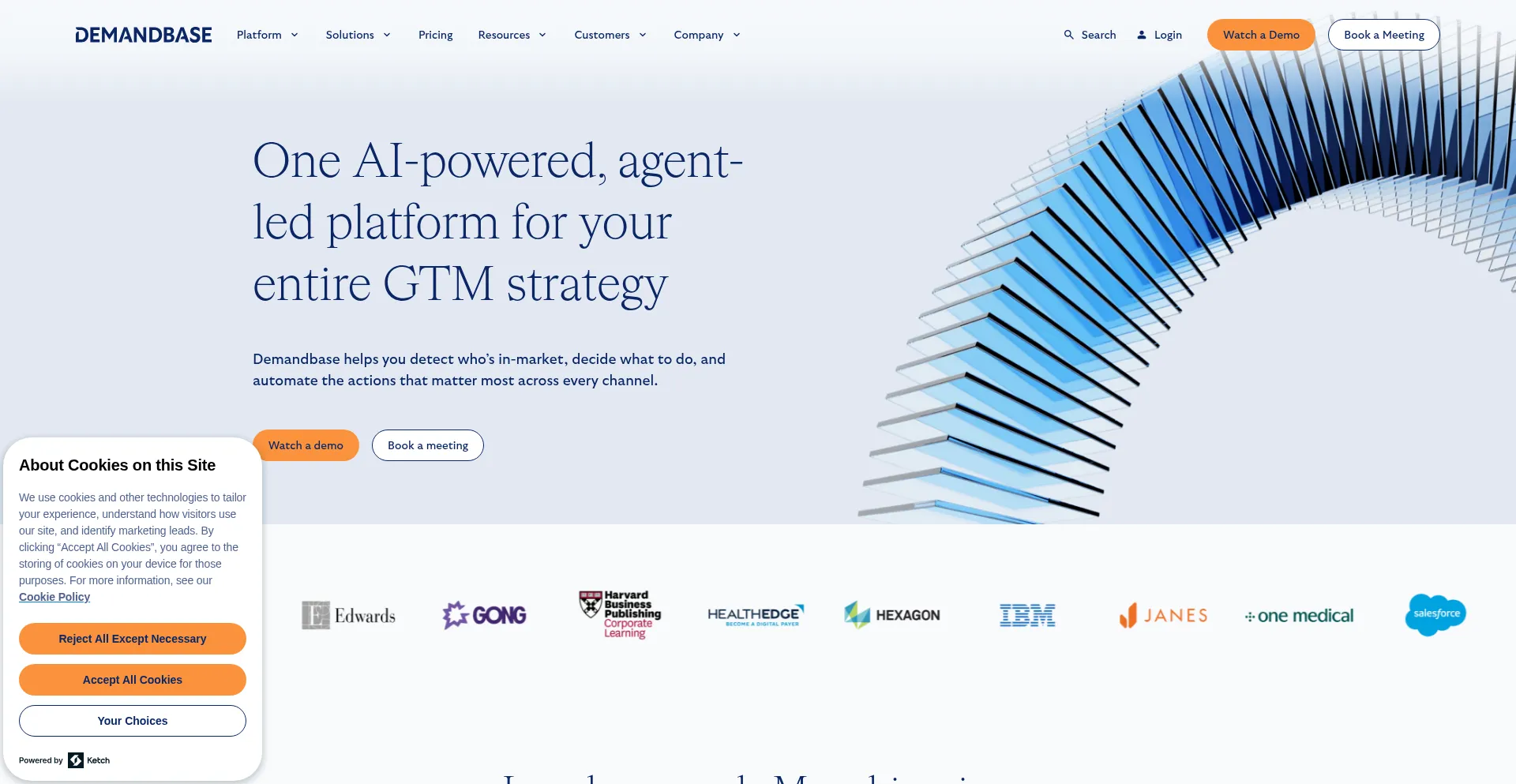 Website screenshot of Demandbase.com