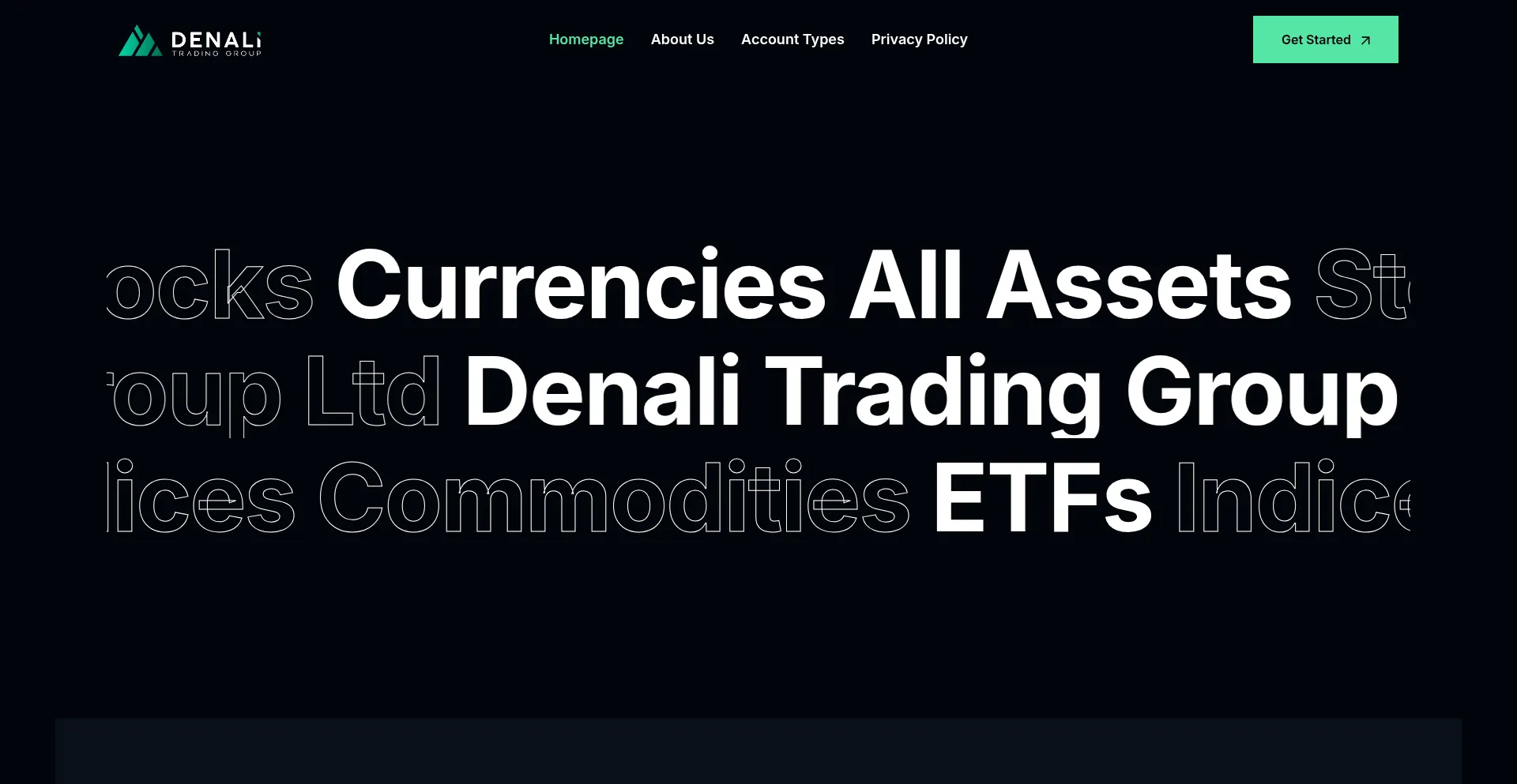 Website screenshot of Denalitrdgroupltd.com
