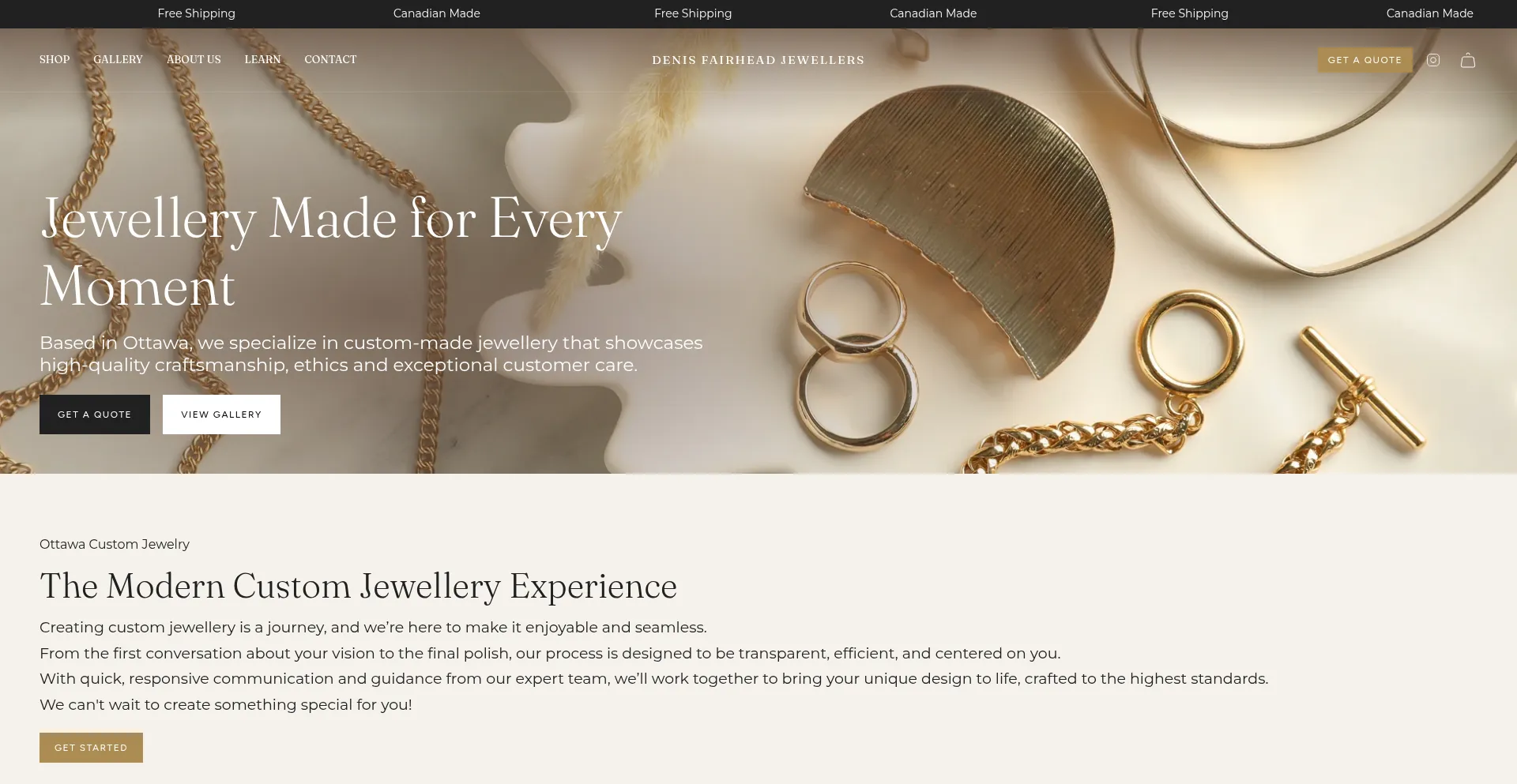 Website screenshot of Denisfairhead.com