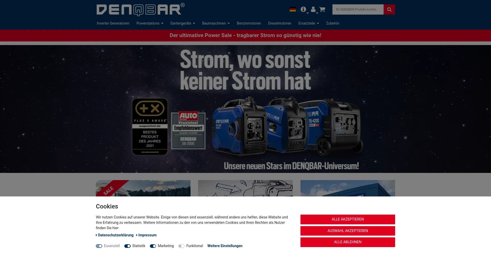 Website screenshot of Denqbar.com