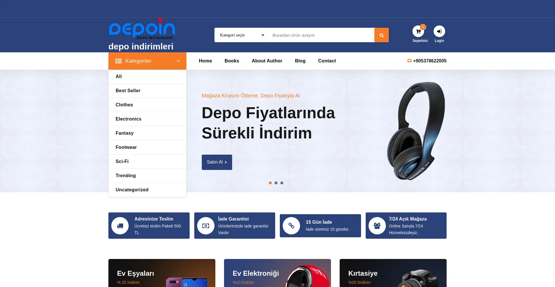 Website screenshot of Depoin.com