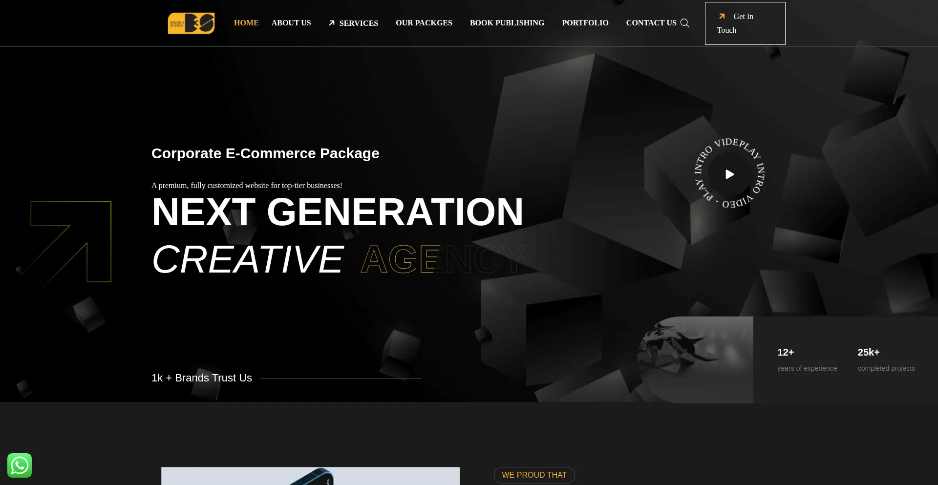 Website screenshot of Design3studios.com