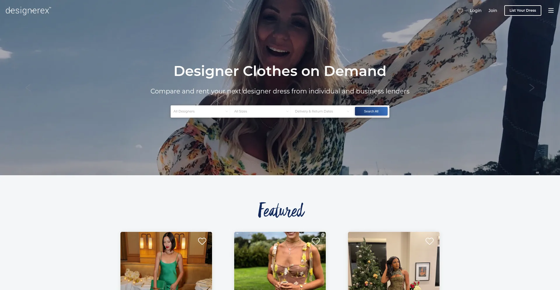 Website screenshot of Designerex.com