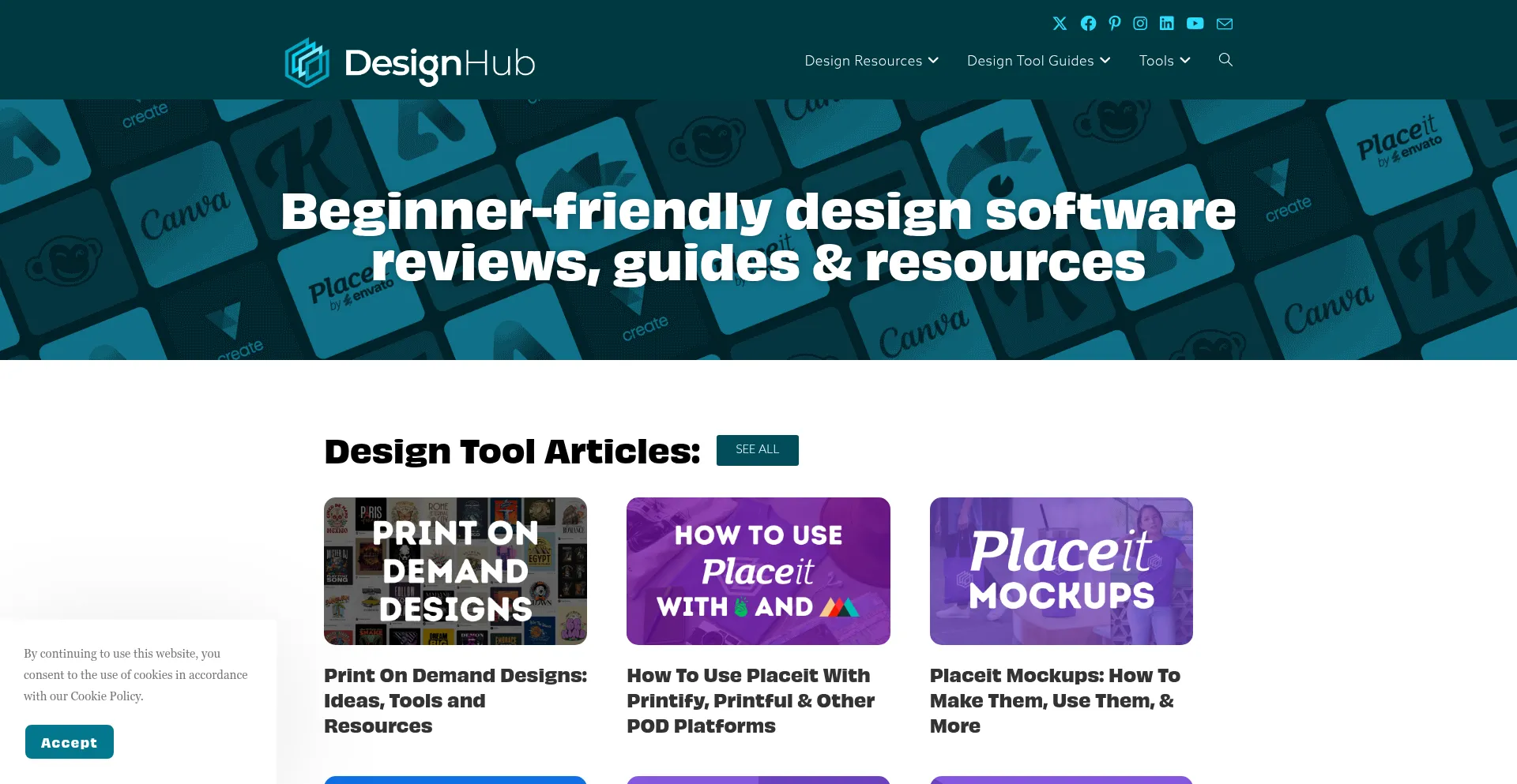 Website screenshot of Designhub.co