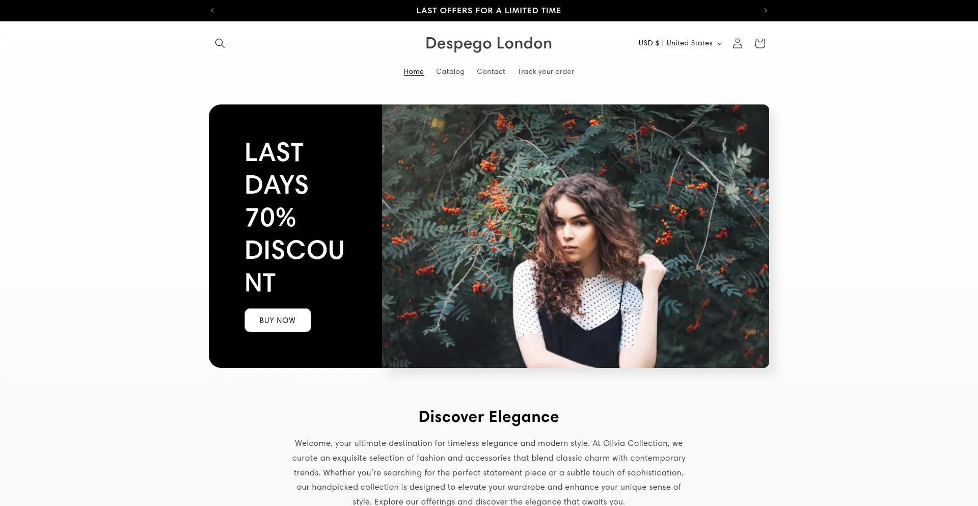 Website screenshot of Despegolondon.com