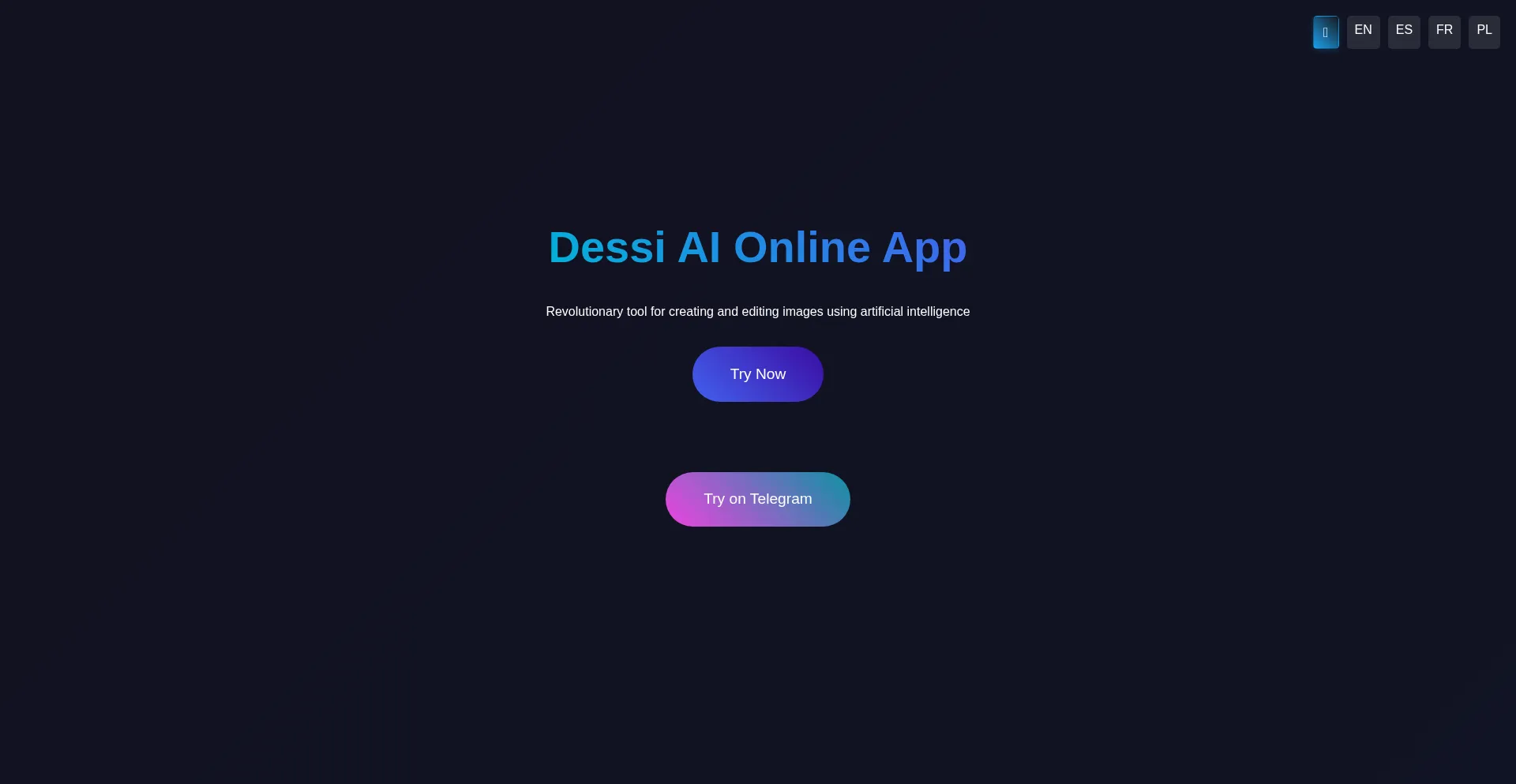 Website screenshot of Dessi.online