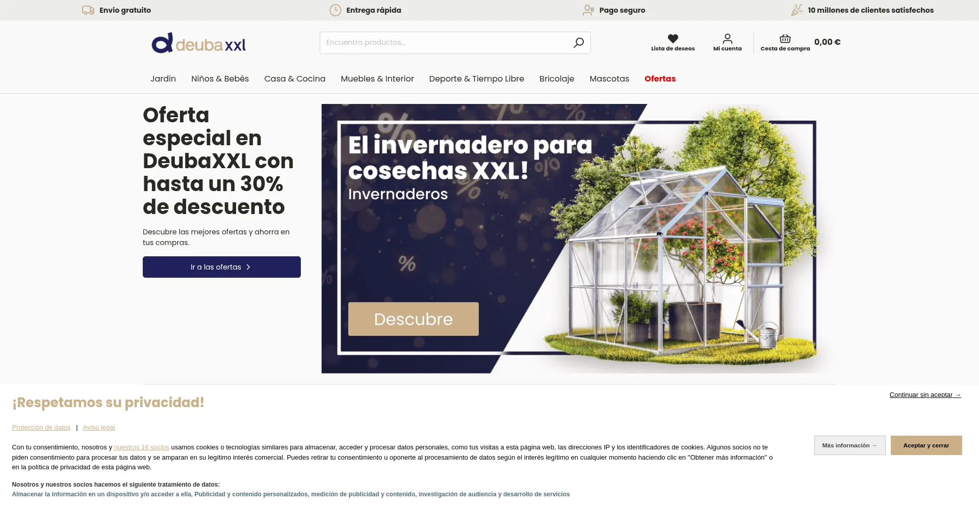 Website screenshot of Deubaxxl.es