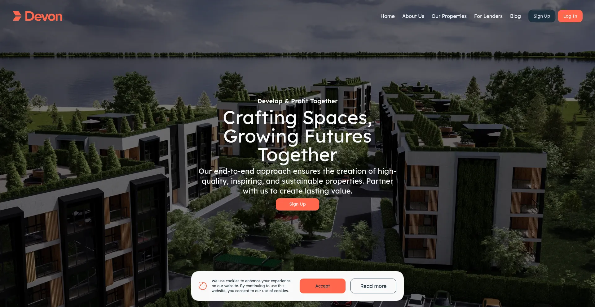 Website screenshot of Devon.eu