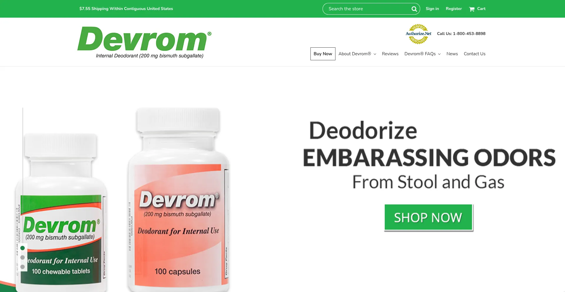 Website screenshot of Devrom.com