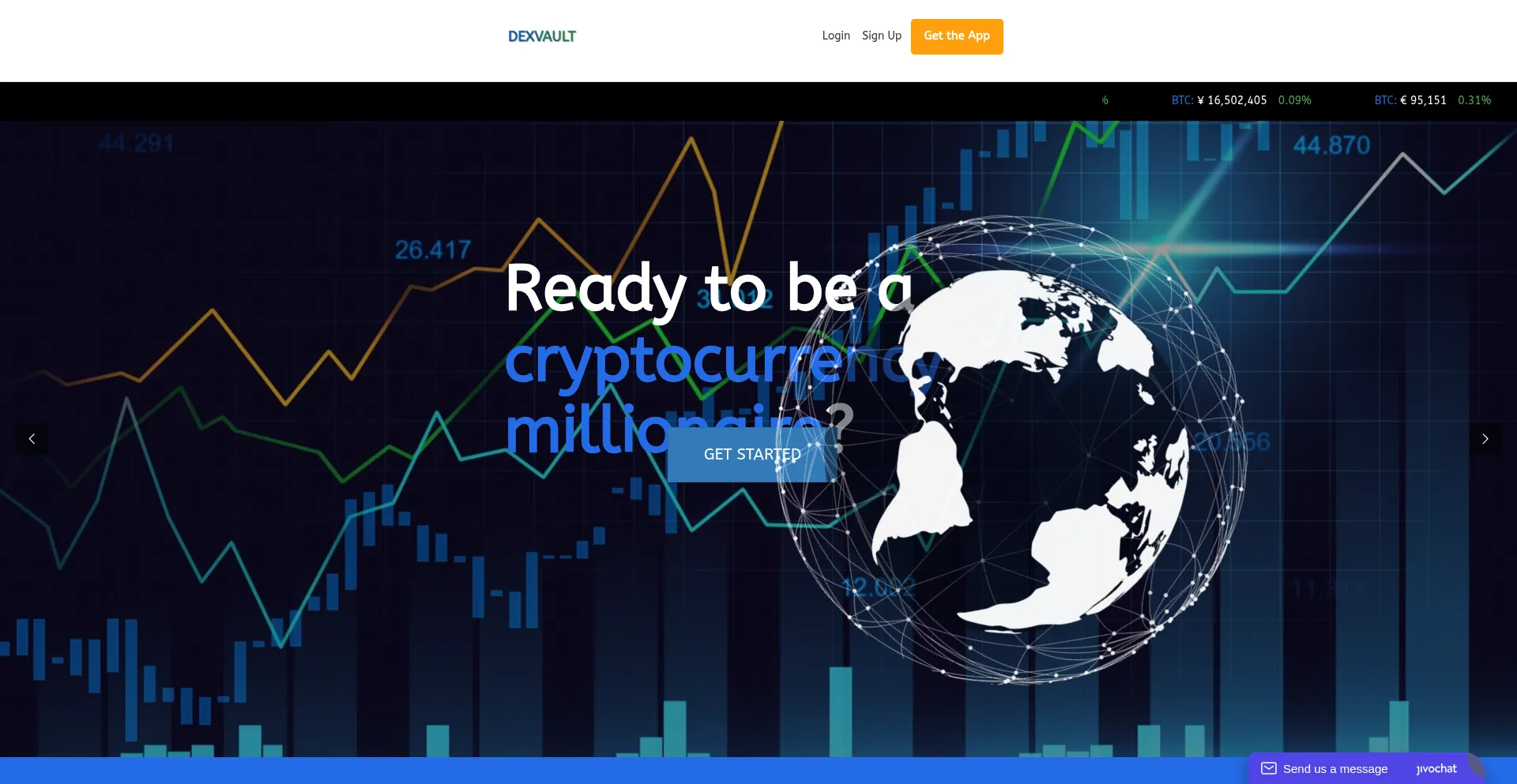 Website screenshot of Dexvault.net