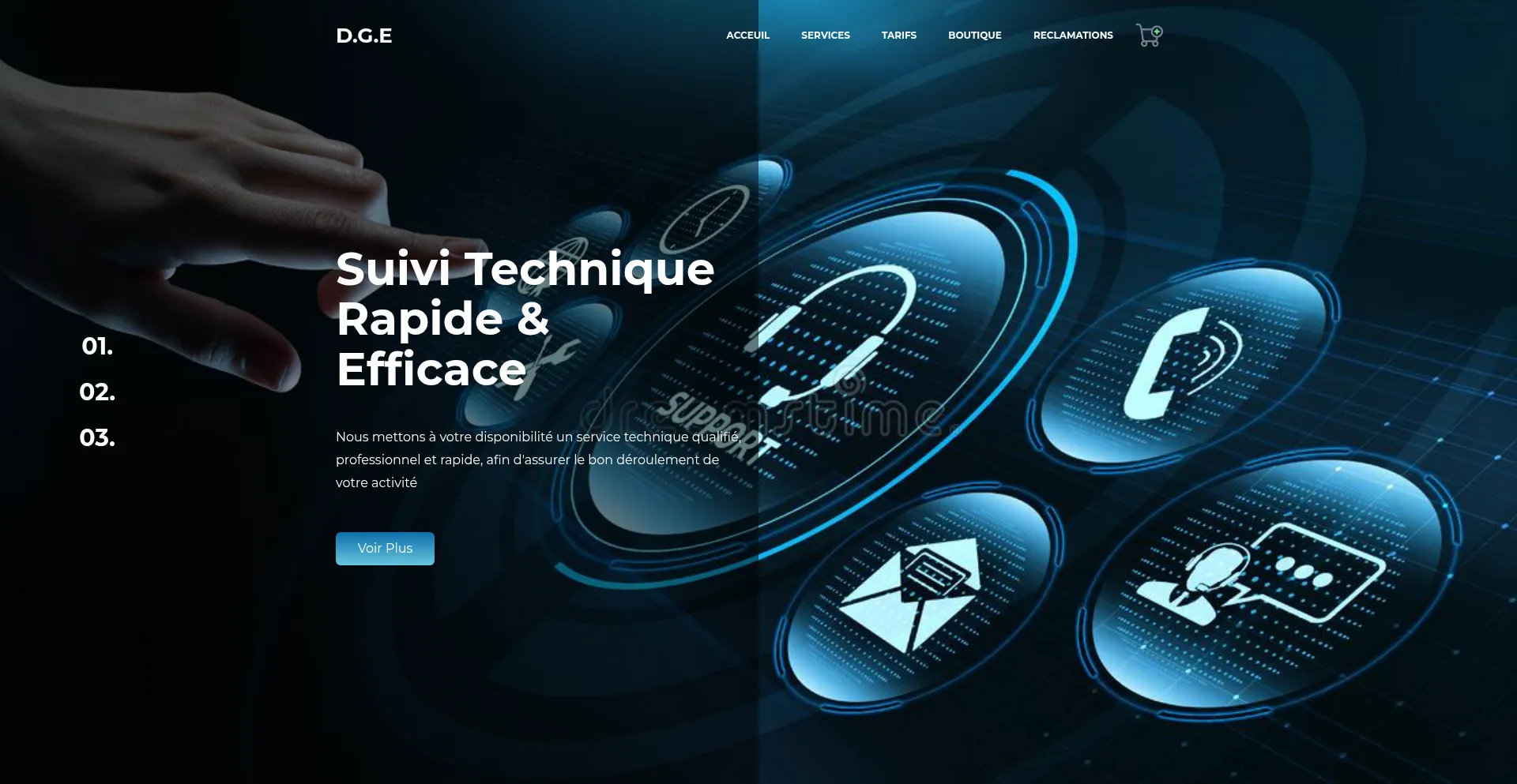 Website screenshot of Dge-company.fr