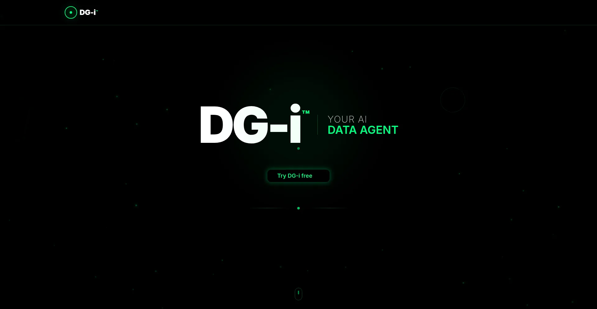 Website screenshot of Dgintel.ai