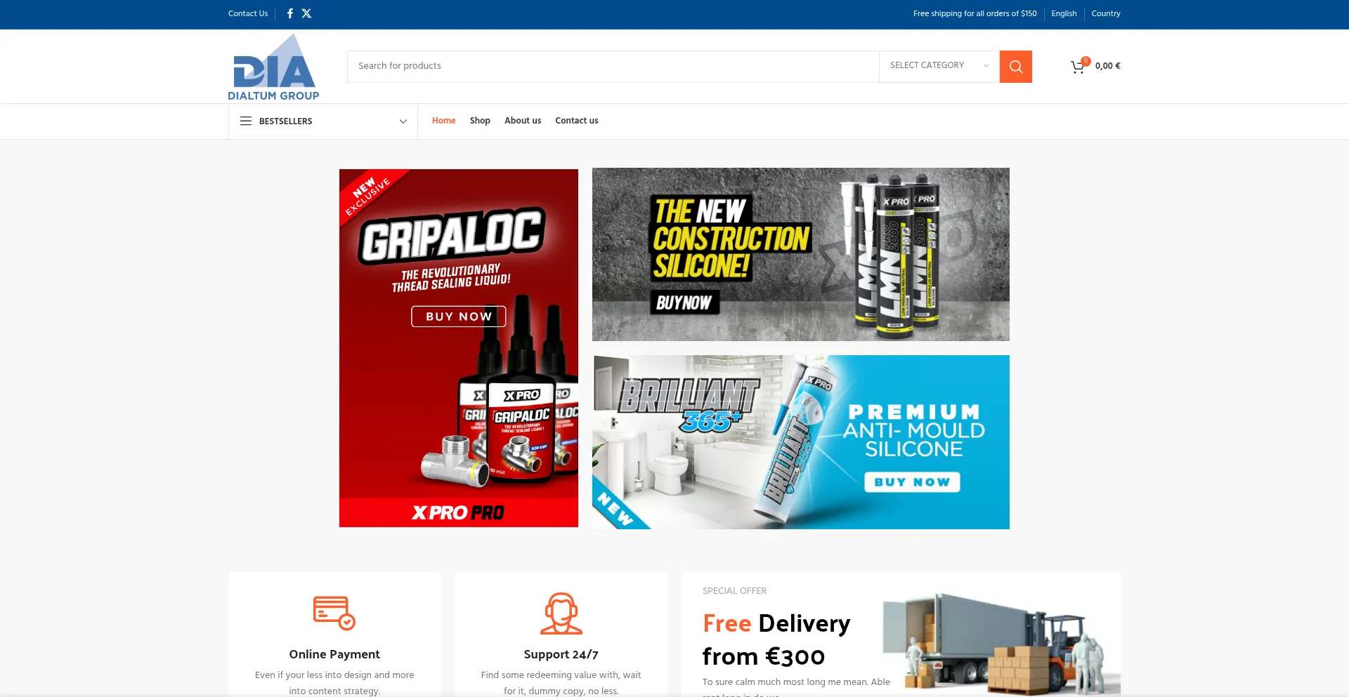 Website screenshot of Dialtum.eu