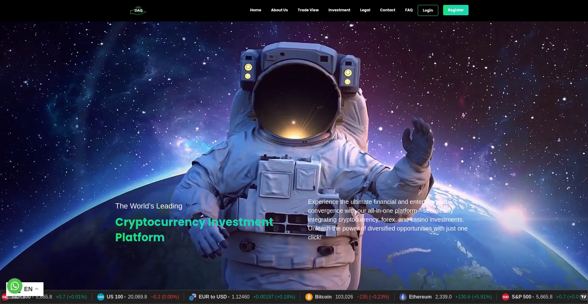 Website screenshot of Diamondassertglobal.ltd