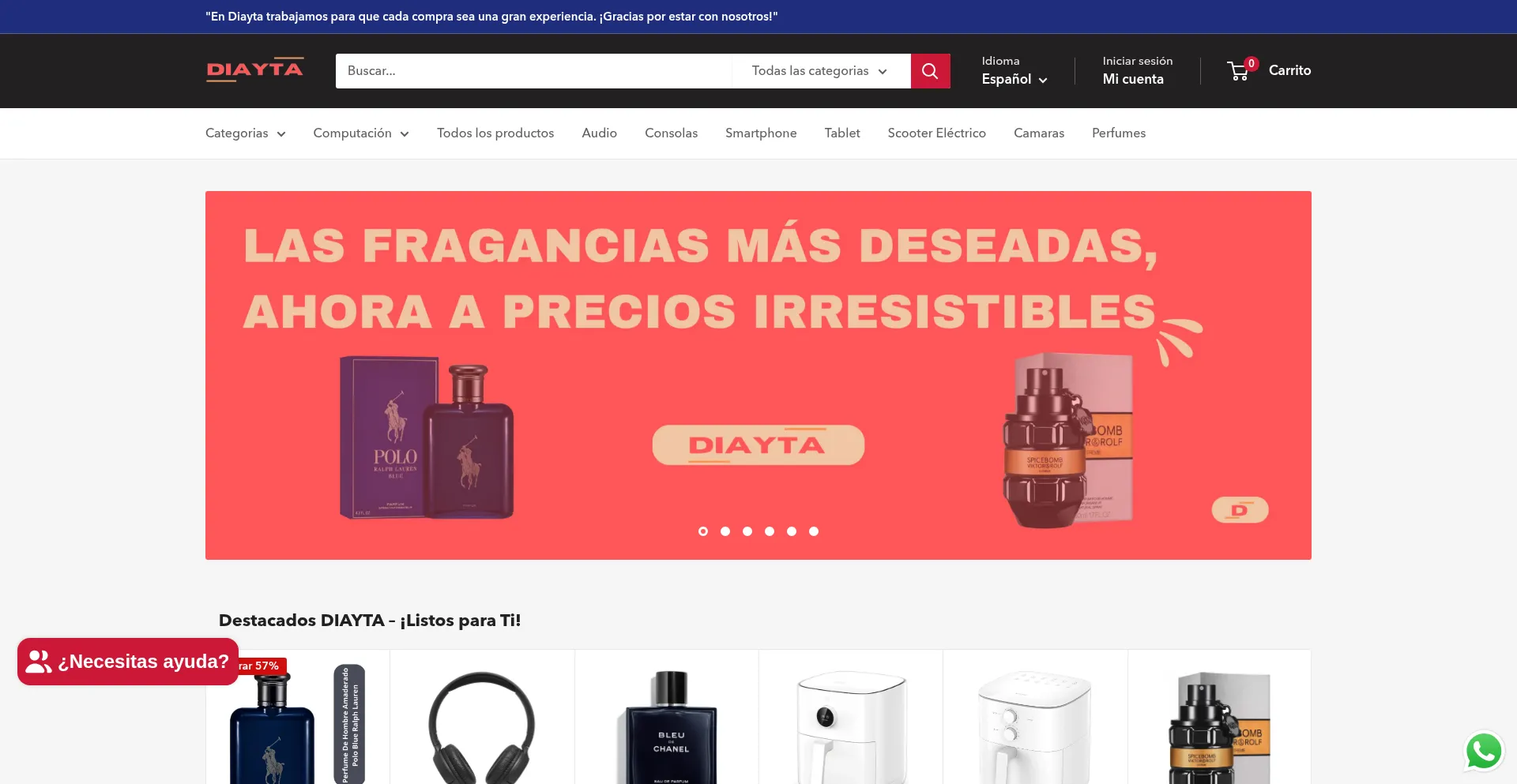 Website screenshot of Diayta.com