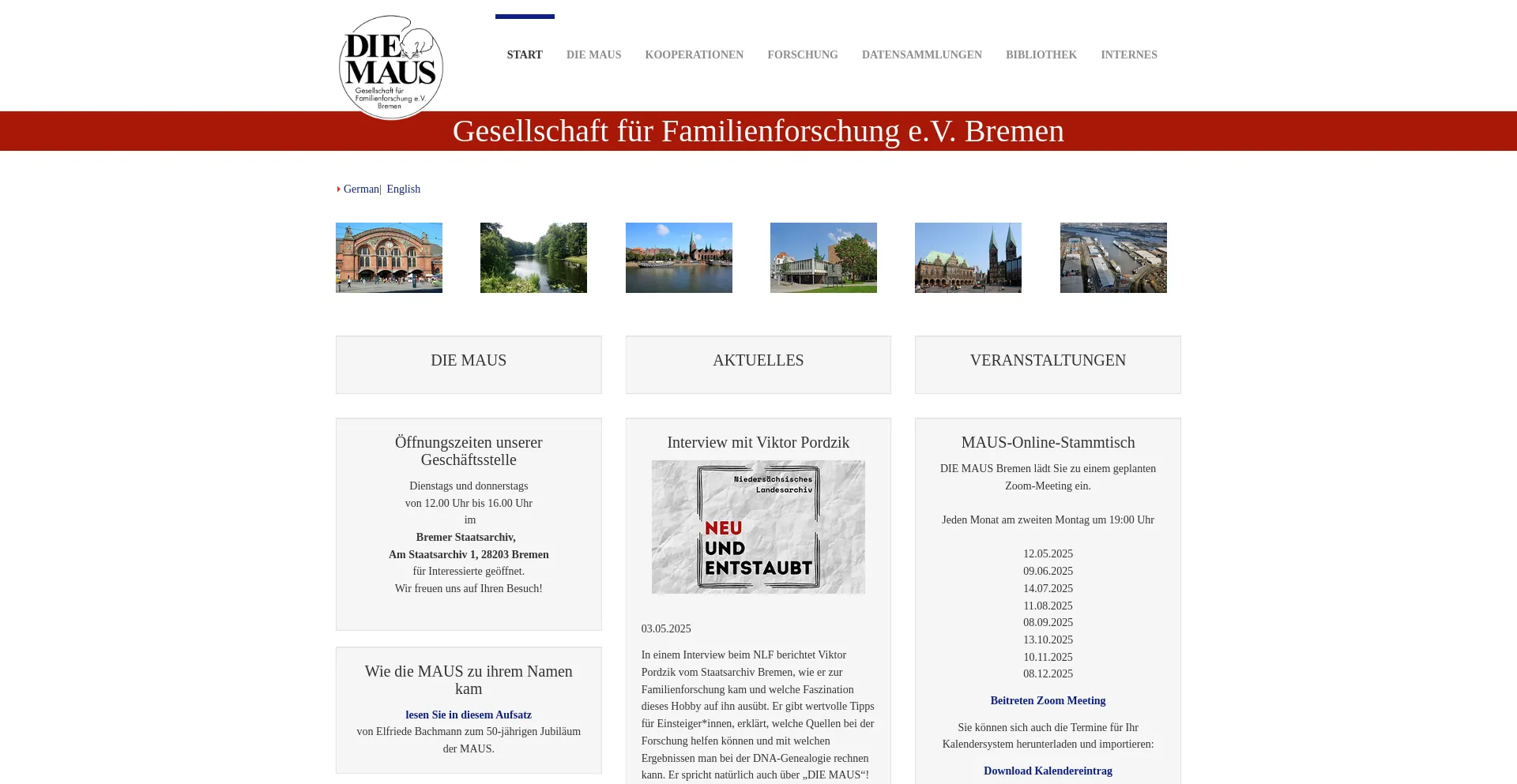 Website screenshot of Die-maus-bremen.info