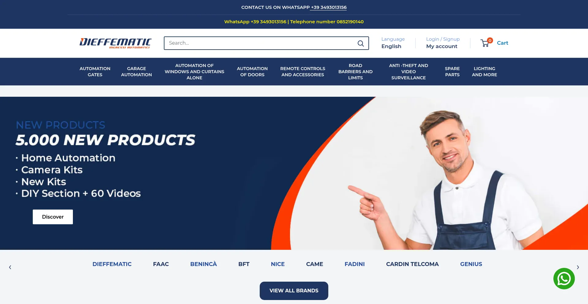 Website screenshot of Dieffematic.com