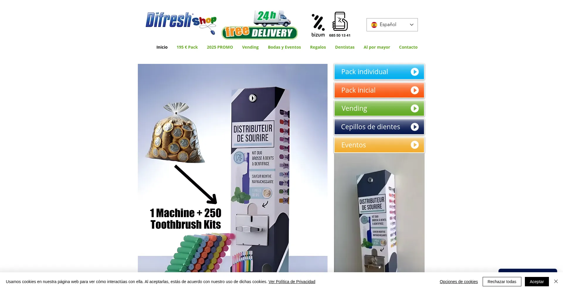 Website screenshot of Difresh.net