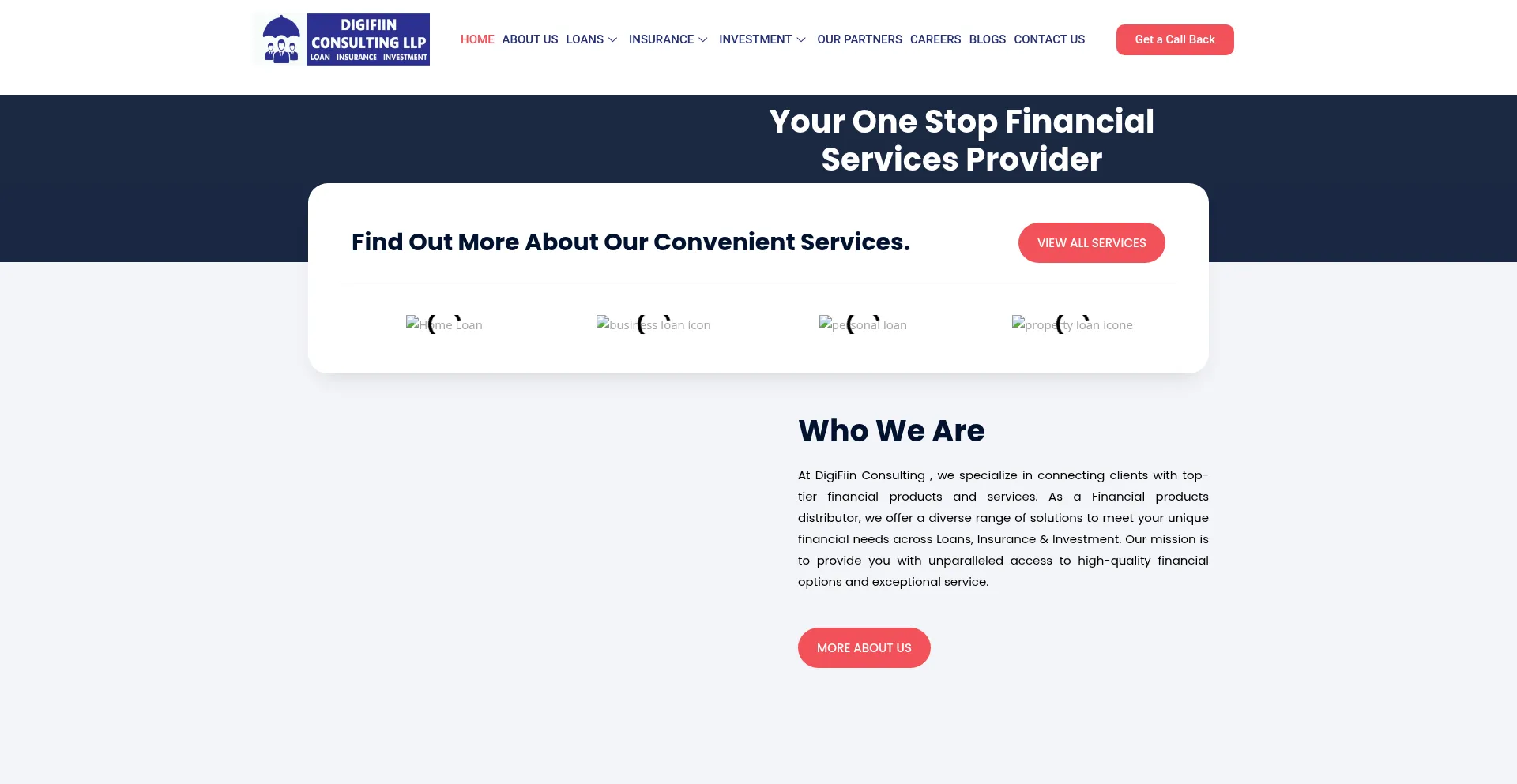 Website screenshot of Digifiin.com