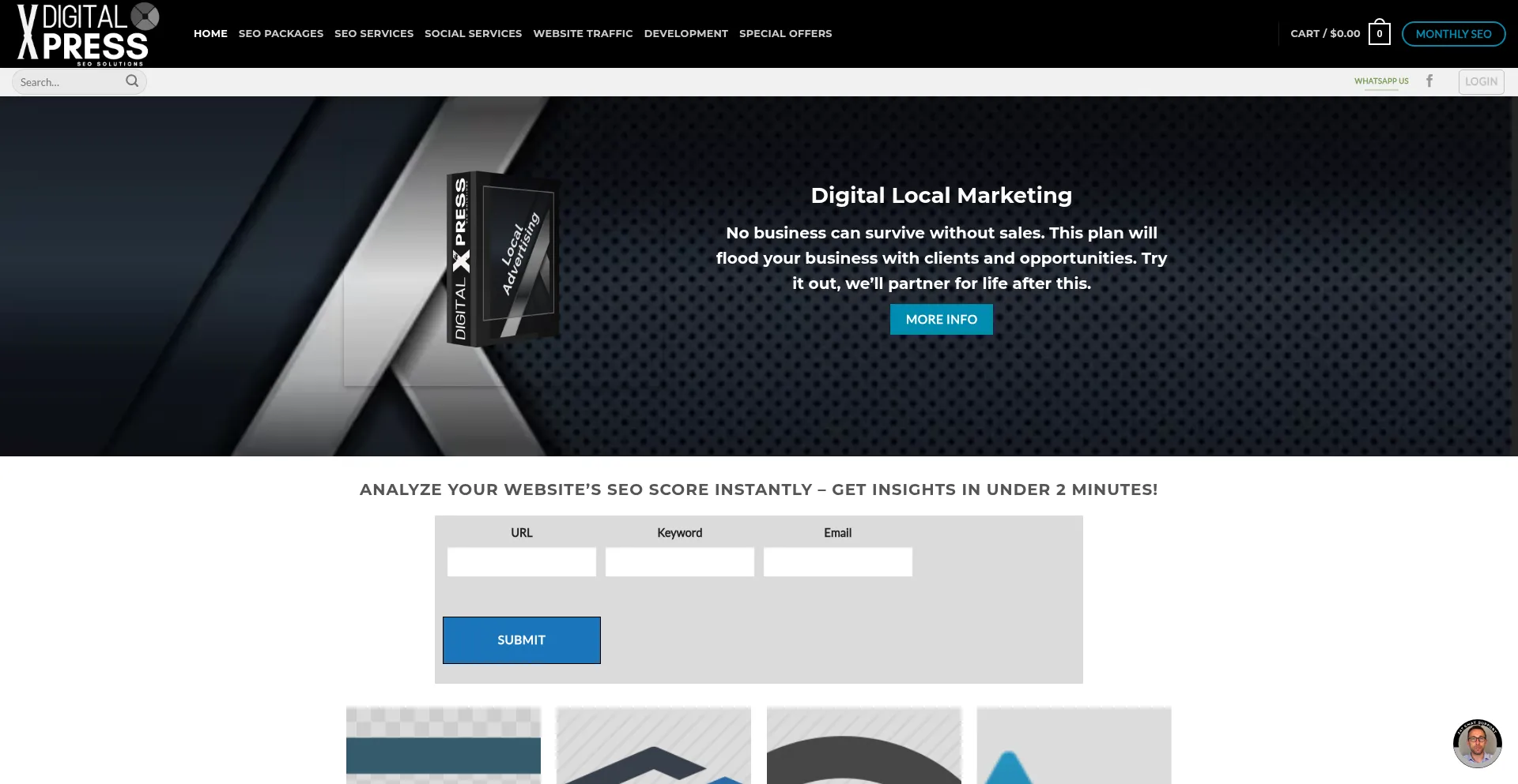 Website screenshot of Digital-x-press.com