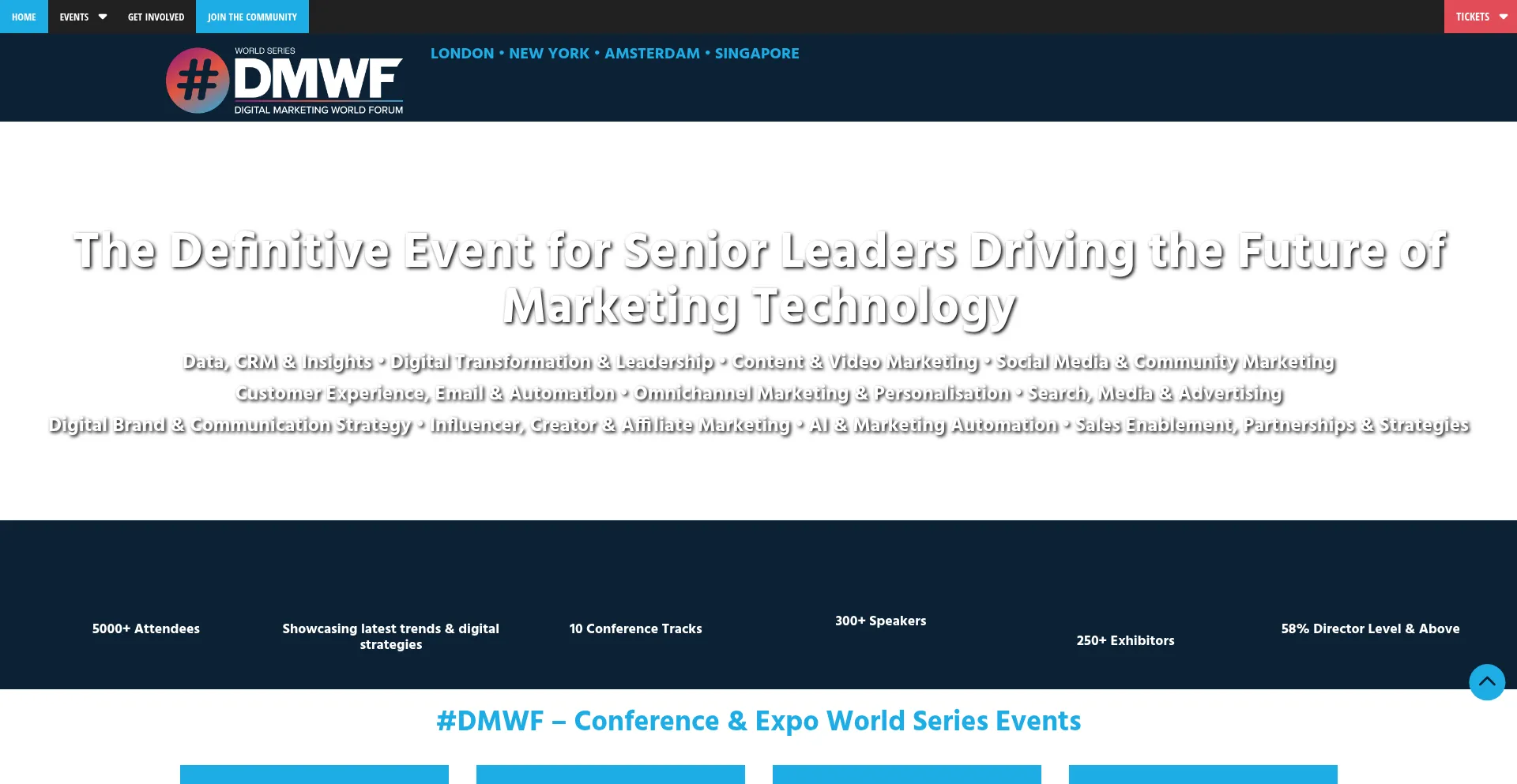 Website screenshot of Digitalmarketing-conference.com