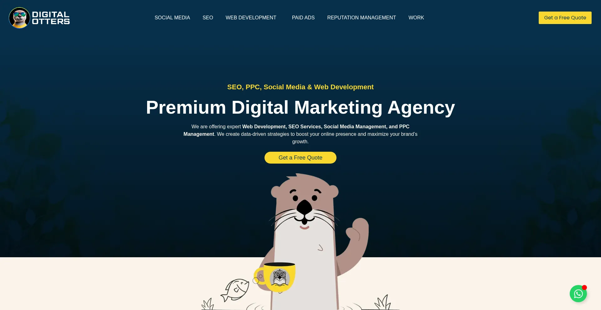 Website screenshot of Digitalotters.com