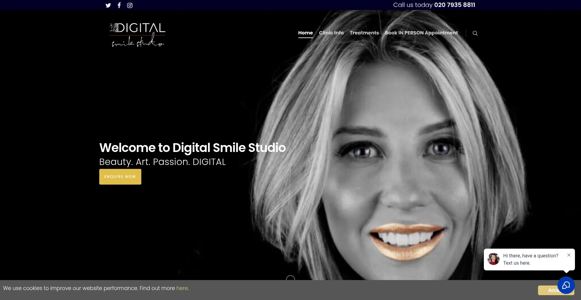 Website screenshot of Digitalsmilestudio.com