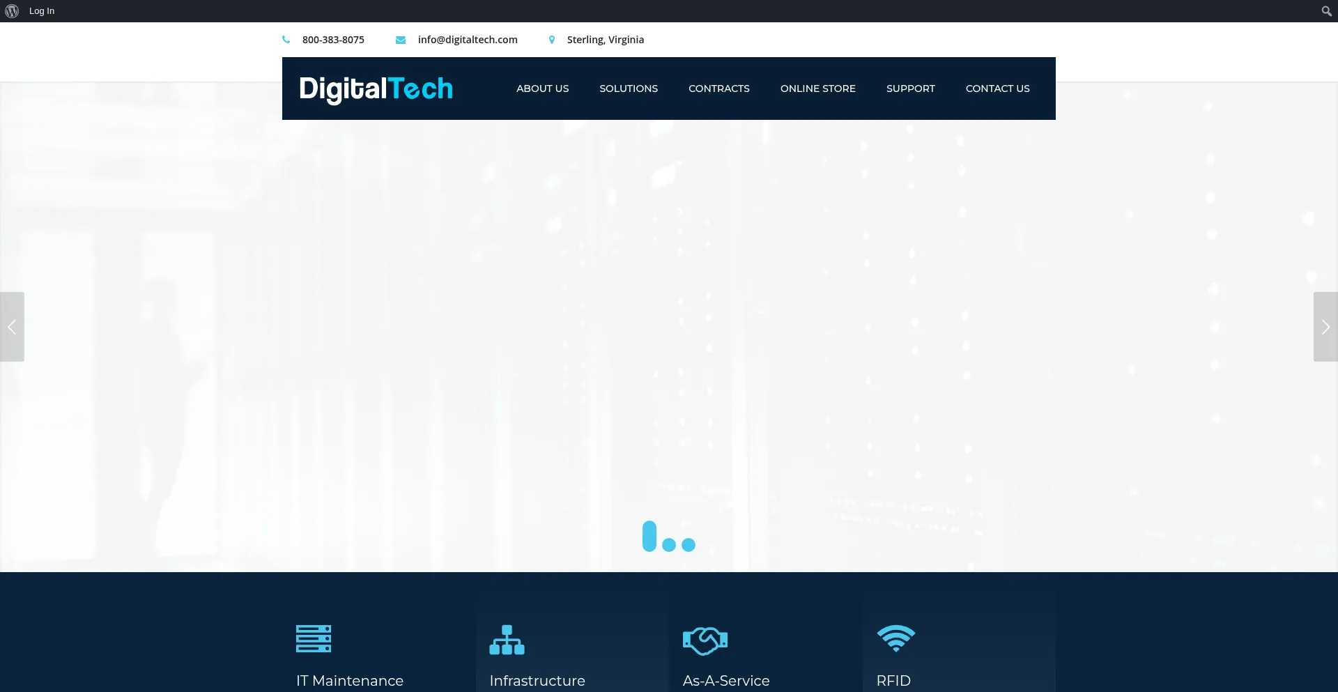 Website screenshot of Digitaltech.com