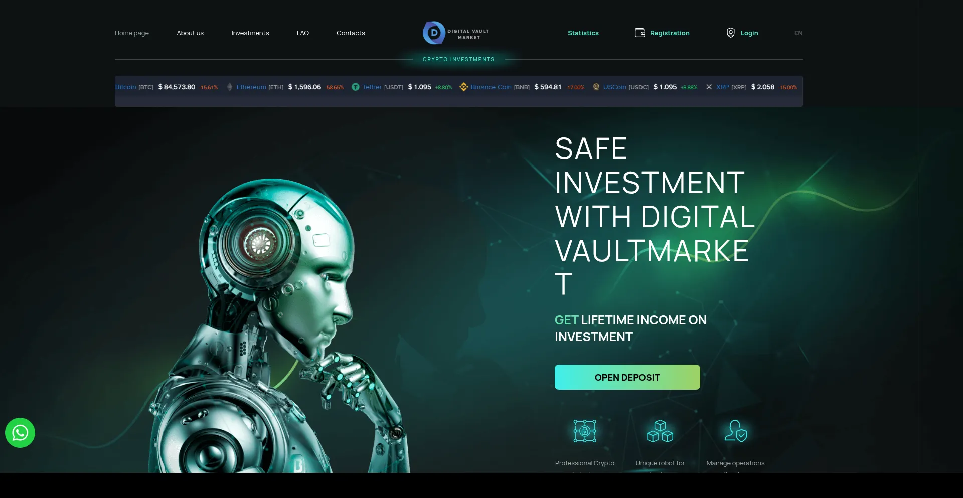 Website screenshot of Digitalvaultmarket.com.tr