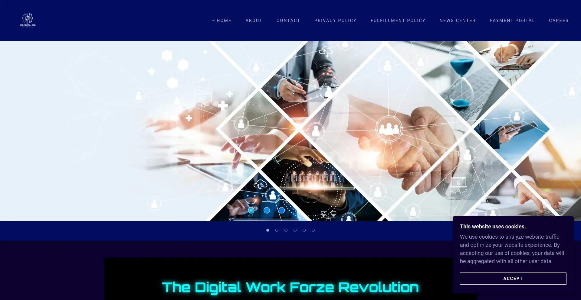 Website screenshot of Digitalworkforze.com