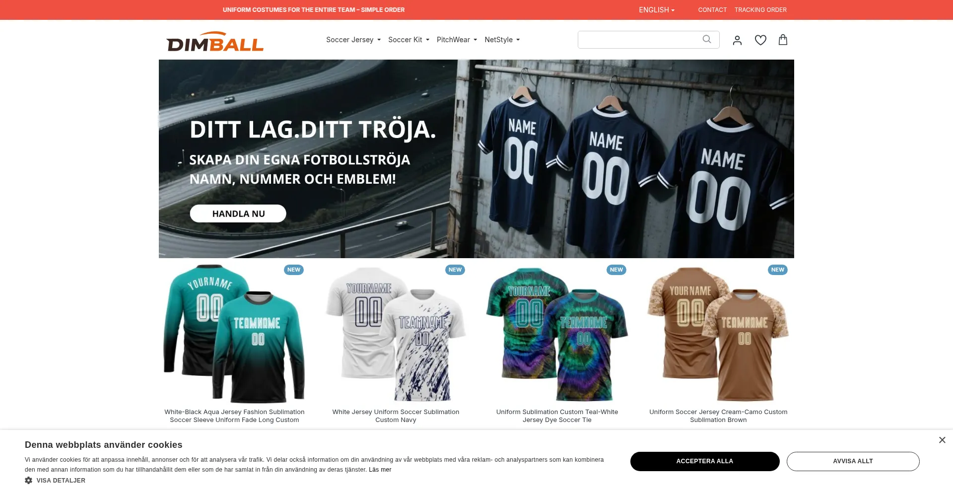 Website screenshot of Dimball.com