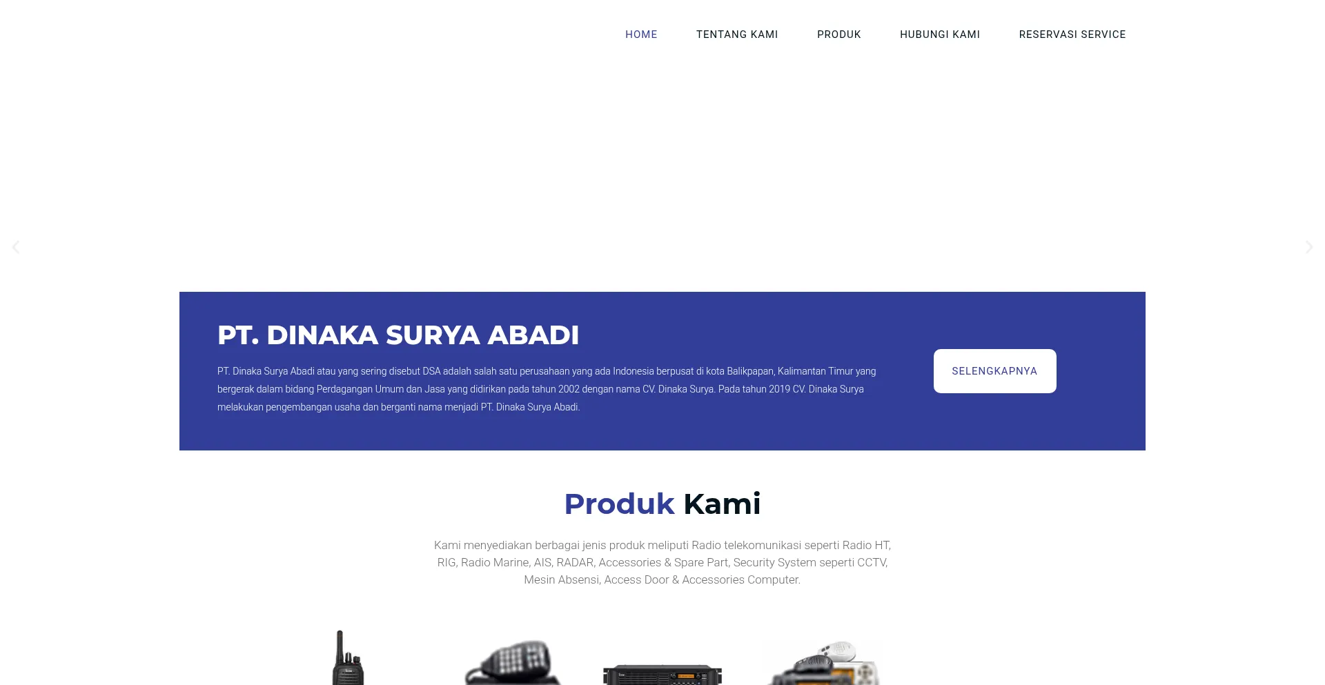 Website screenshot of Dinakasurya.com