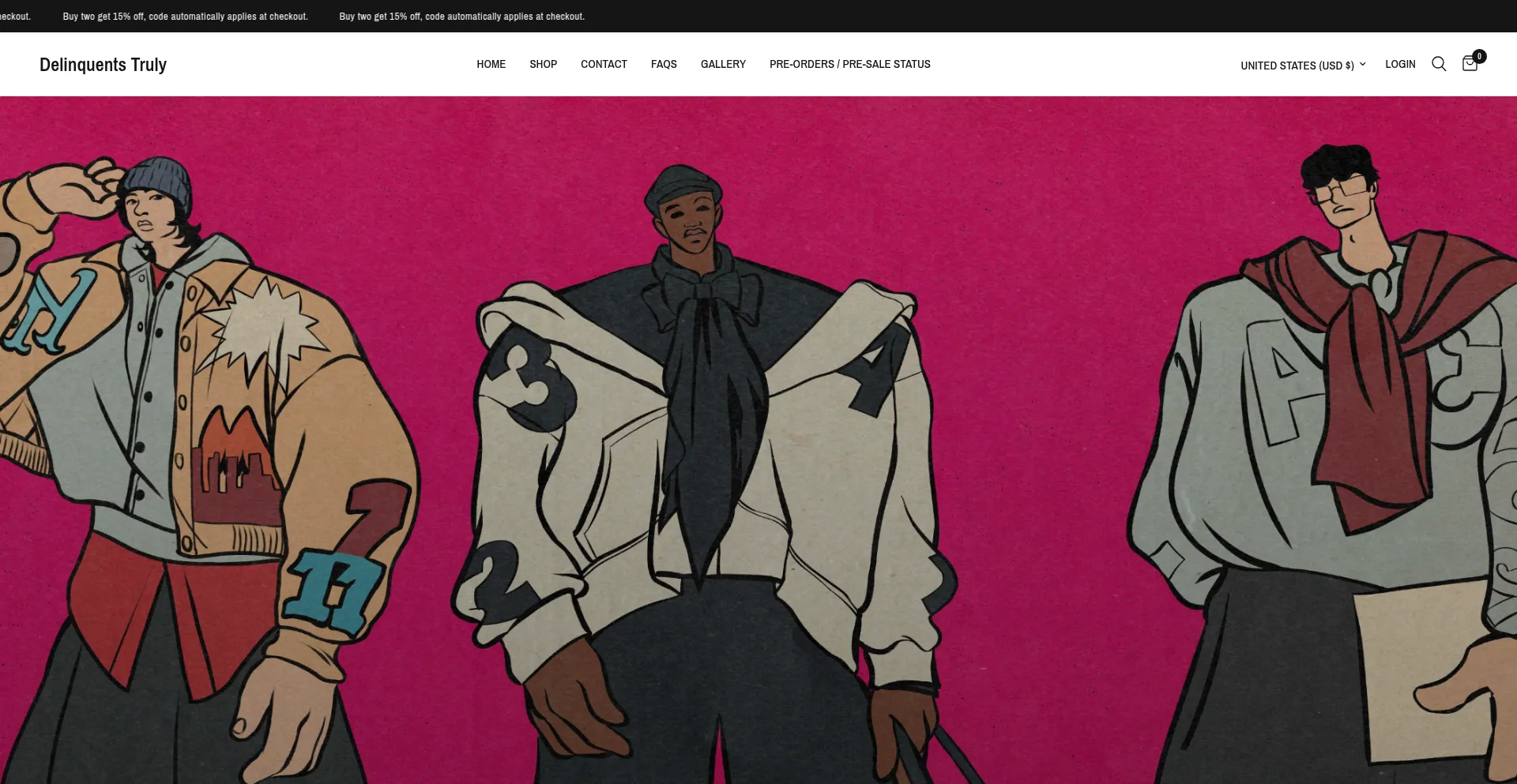 Website screenshot of Dinq.us