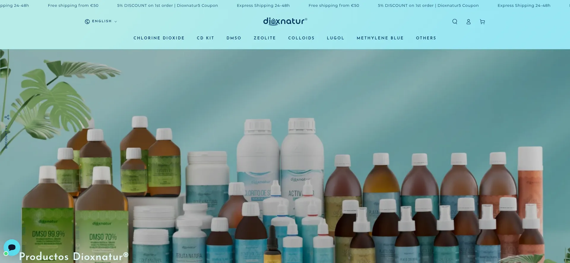 Website screenshot of Dioxnatur.com
