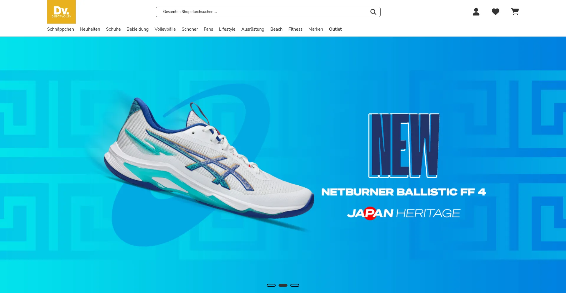 Website screenshot of Direct-volley.at