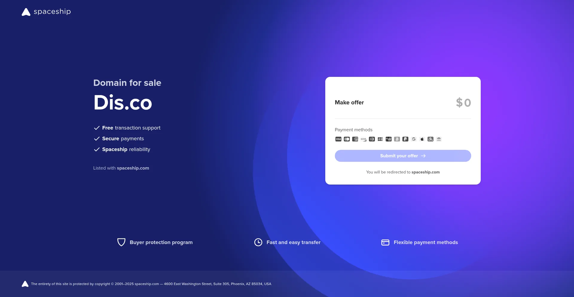 Website screenshot of Dis.co