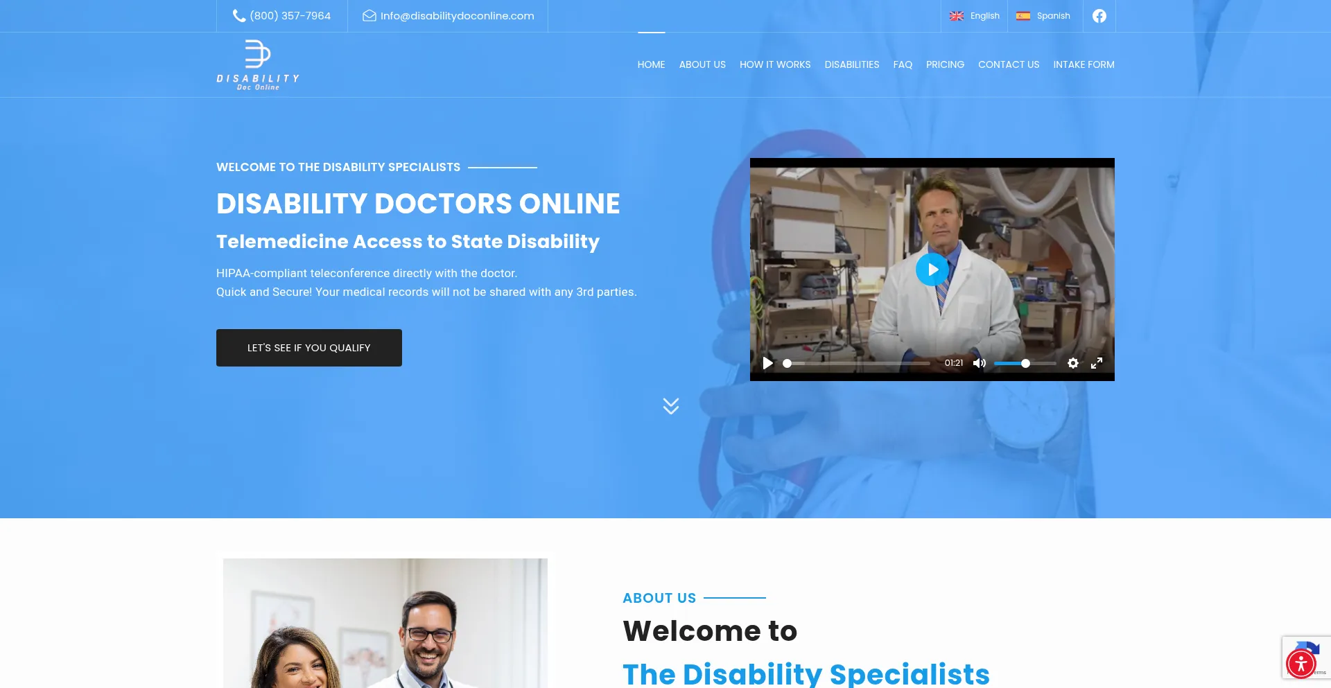 Website screenshot of Disabilitydoconline.com