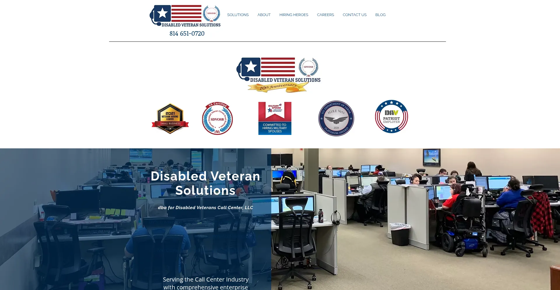 Website screenshot of Disabledveteransolutions.com