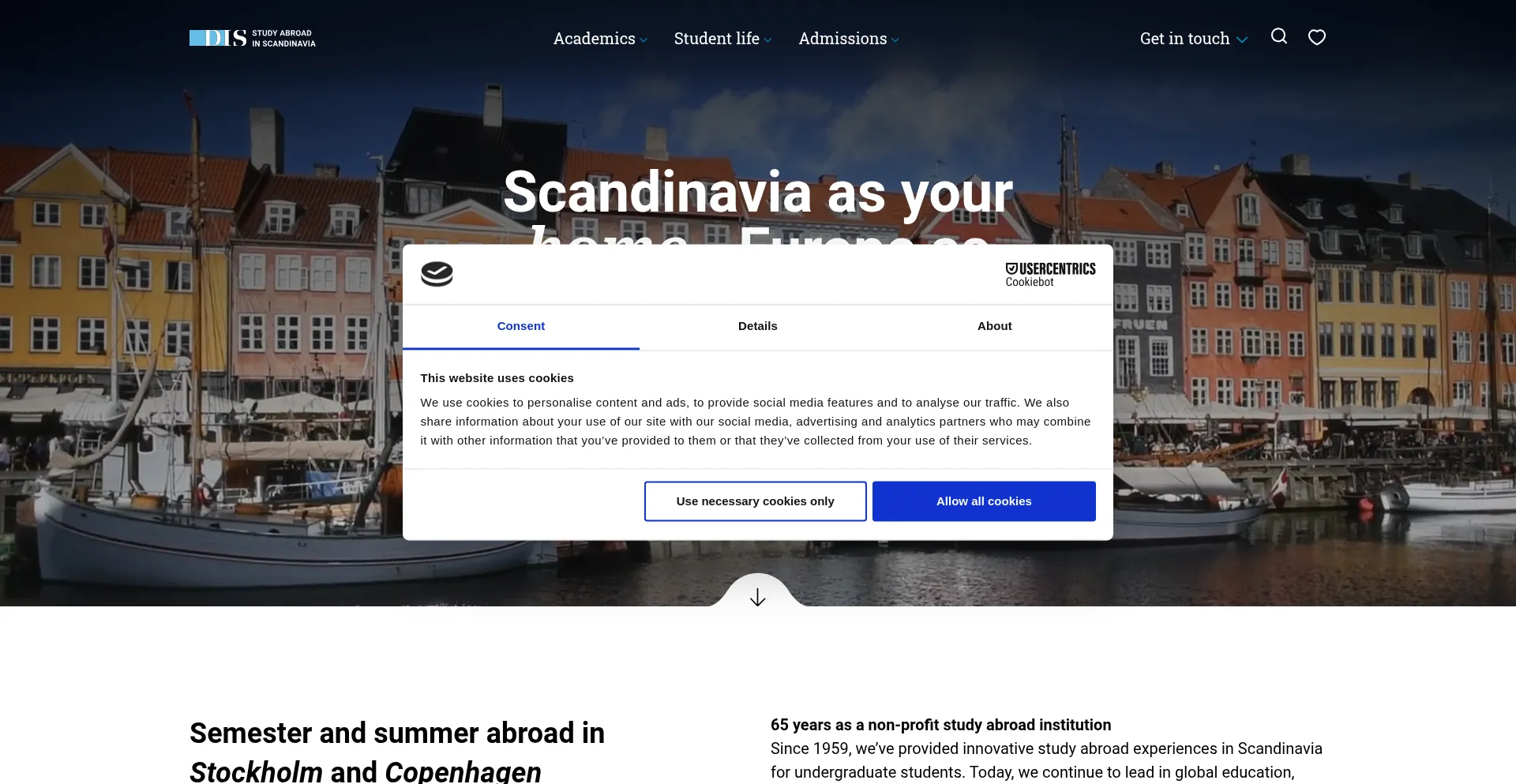 Website screenshot of Disabroad.org