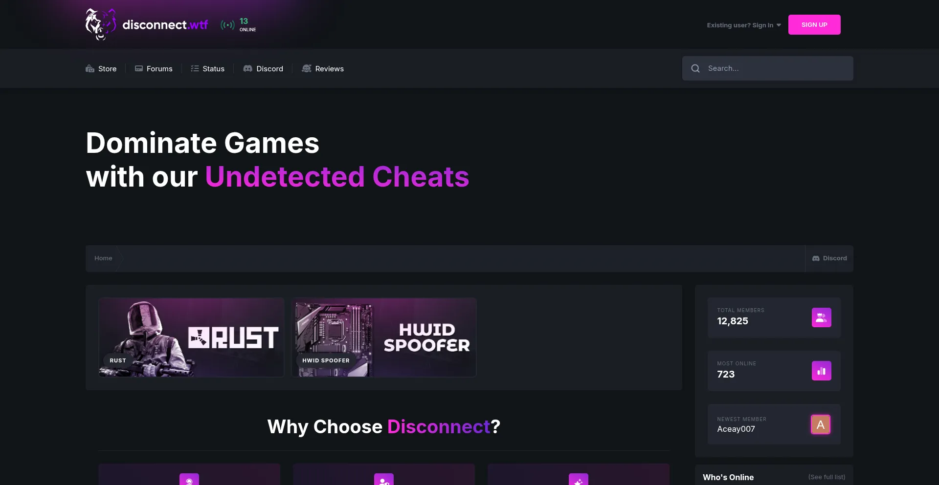 Disconnectcheats.com