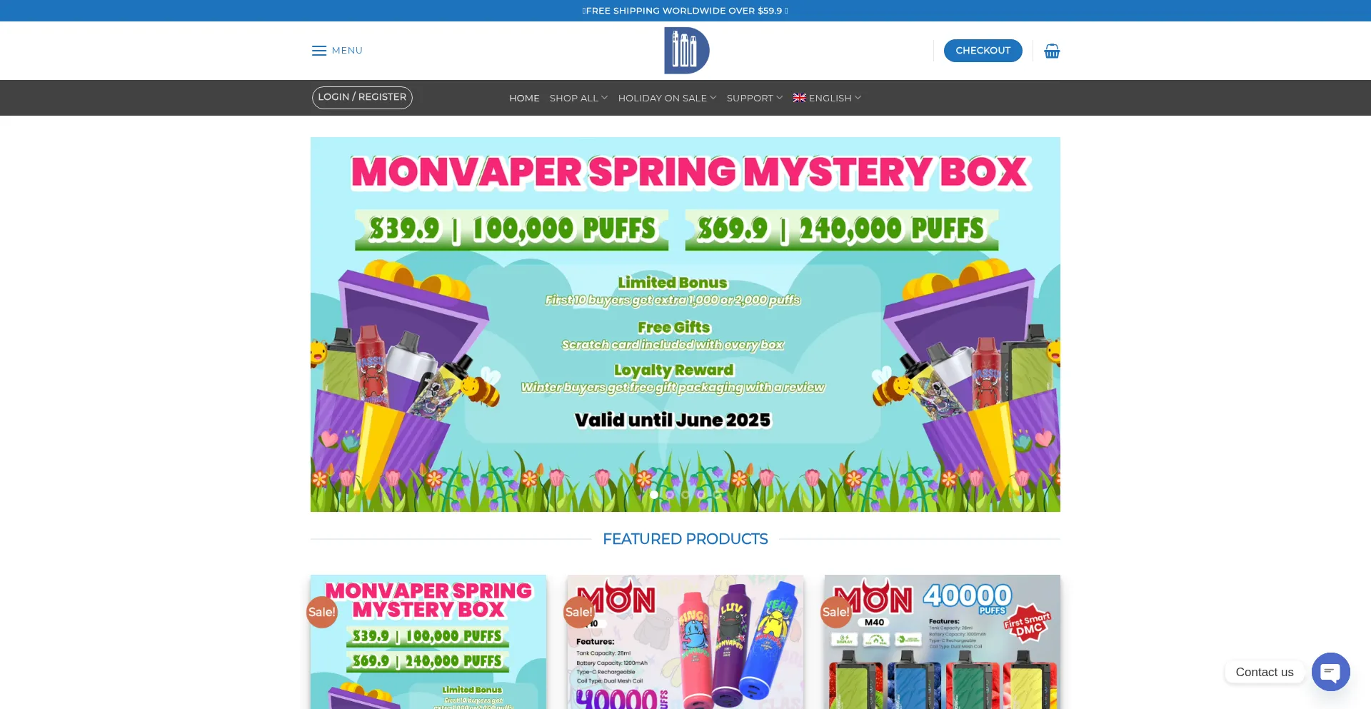 Website screenshot of Disposablepod.com