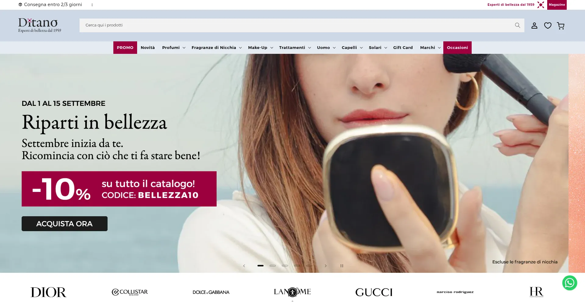 Website screenshot of Ditano.com
