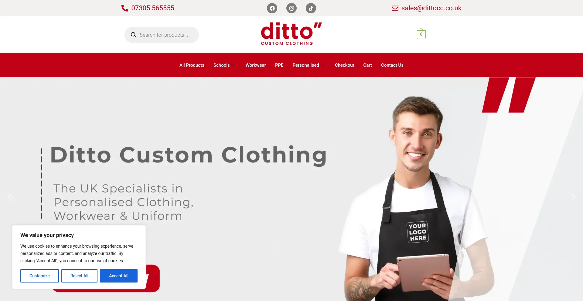 Website screenshot of Dittocc.co.uk