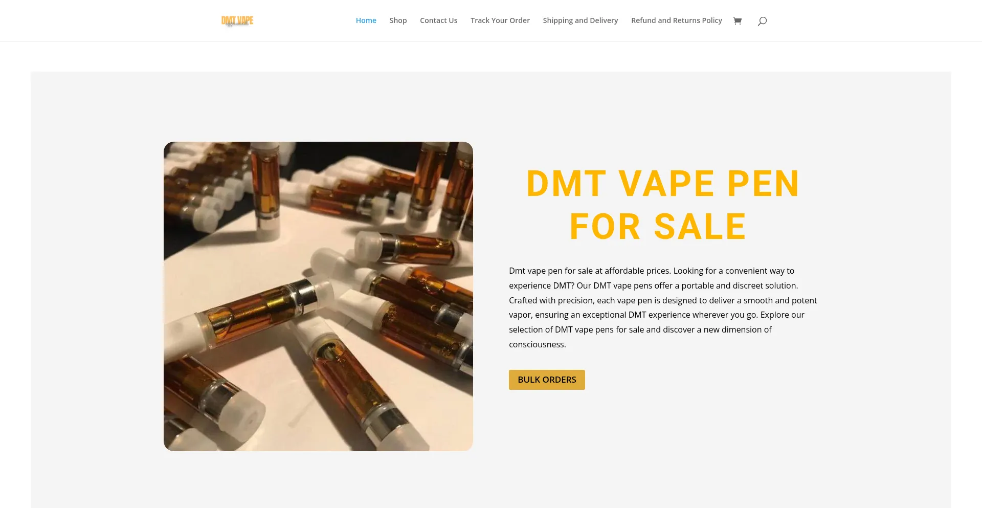 Website screenshot of Dmtvapeofficial.com