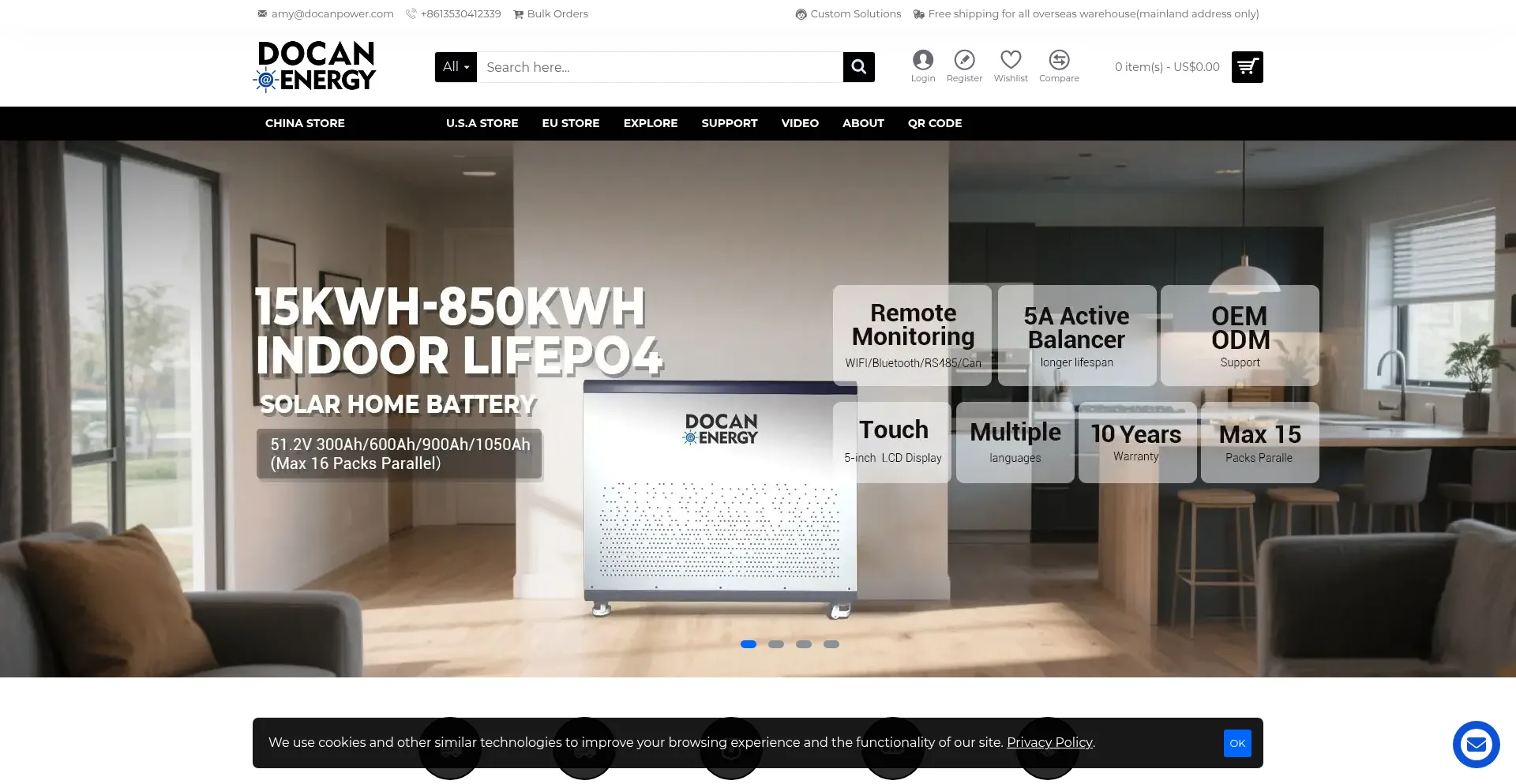 Website screenshot of Docanpower.com